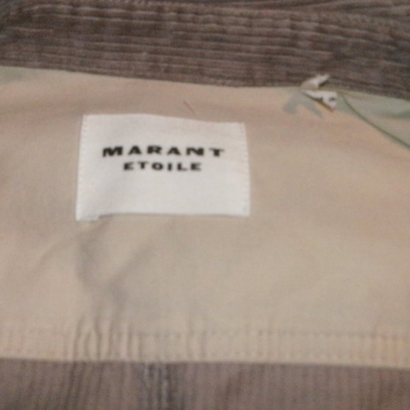 MARANT ÉTOILE Randal Lilac 74% Cotton & 26% Linen Pinwale Corduroy Shirt size 8 - Picture 3 of 4